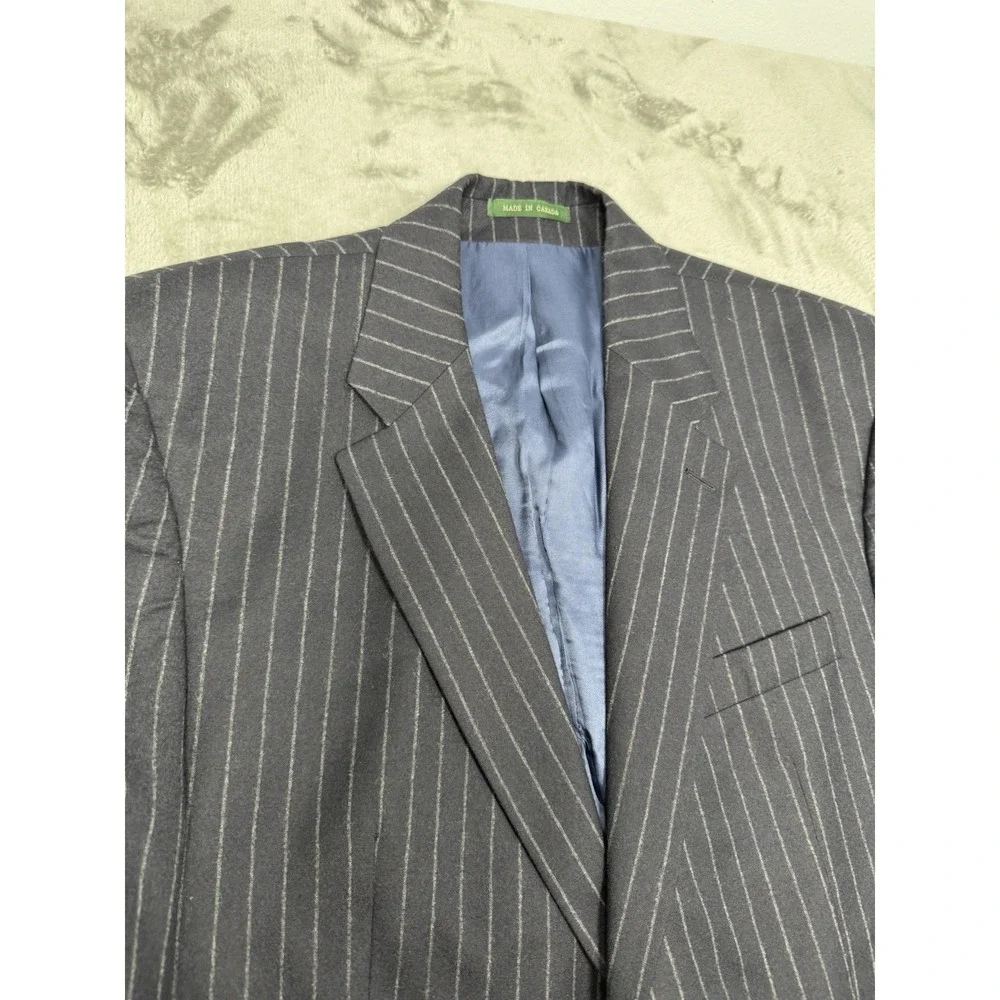 Ralph Lauren Sport Coat Mens 42R Pinstripe Lord & Taylor Blazer Wool Cashmere